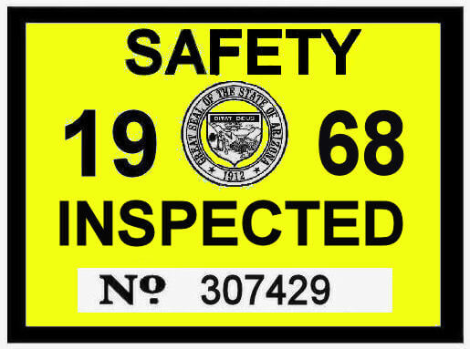 (image for) 1968 Arizona inspection sticker